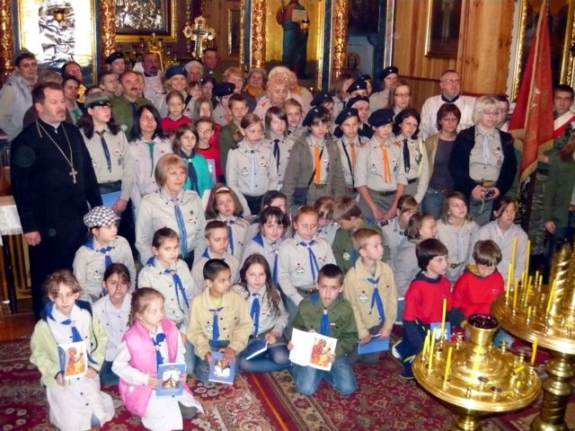 Dziękczynny molebień za ZHP w cerkwi Narodzenia NMP w Bielsku Podlaskim