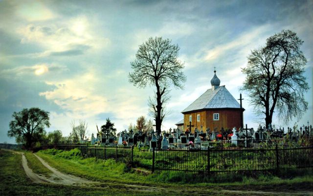 Adam Falkowski, Widok na cerkiew cmentarną św. Anny w Pasynkach