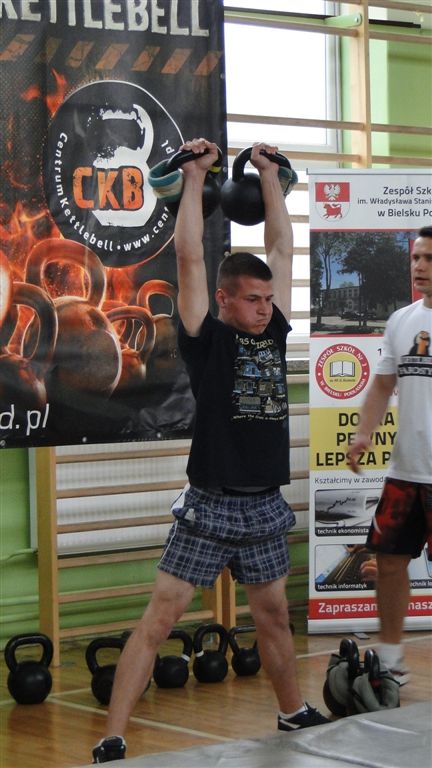 zdjęcie: Finał Turnieju Szkół Ponadgimnazjalnych Kettlebell Hardstyle o Puchar Starosty Bielskiego